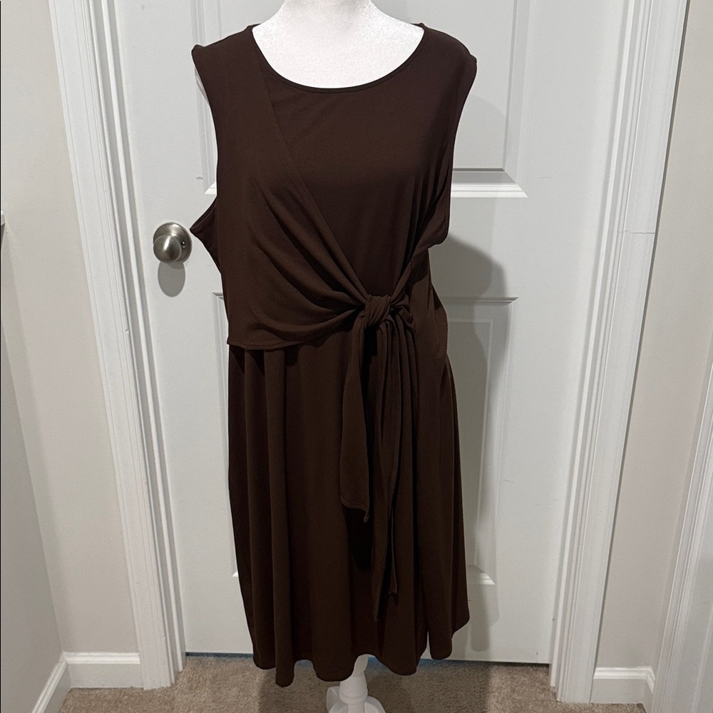 J. Jill Asymmetrical Brown Dress